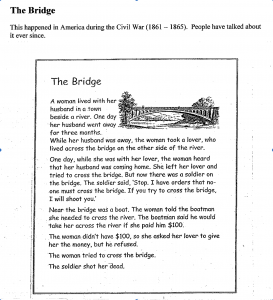 on the bridge short story